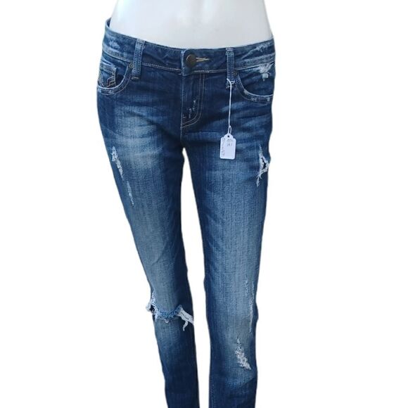 Vigoss Denim - 570021..Vigoss Studio Dublin Skinny Jeans Size 5/6, W30" 30"Inseam 7 1/2"Rise